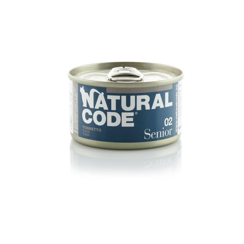 Alimento complementare Natural Code Senior 02 Tonnetto e Riso 85 g per gatti anziani Alimento complementare Natural Code Senior 02 Tonnetto e Riso 85 g per gatti anziani